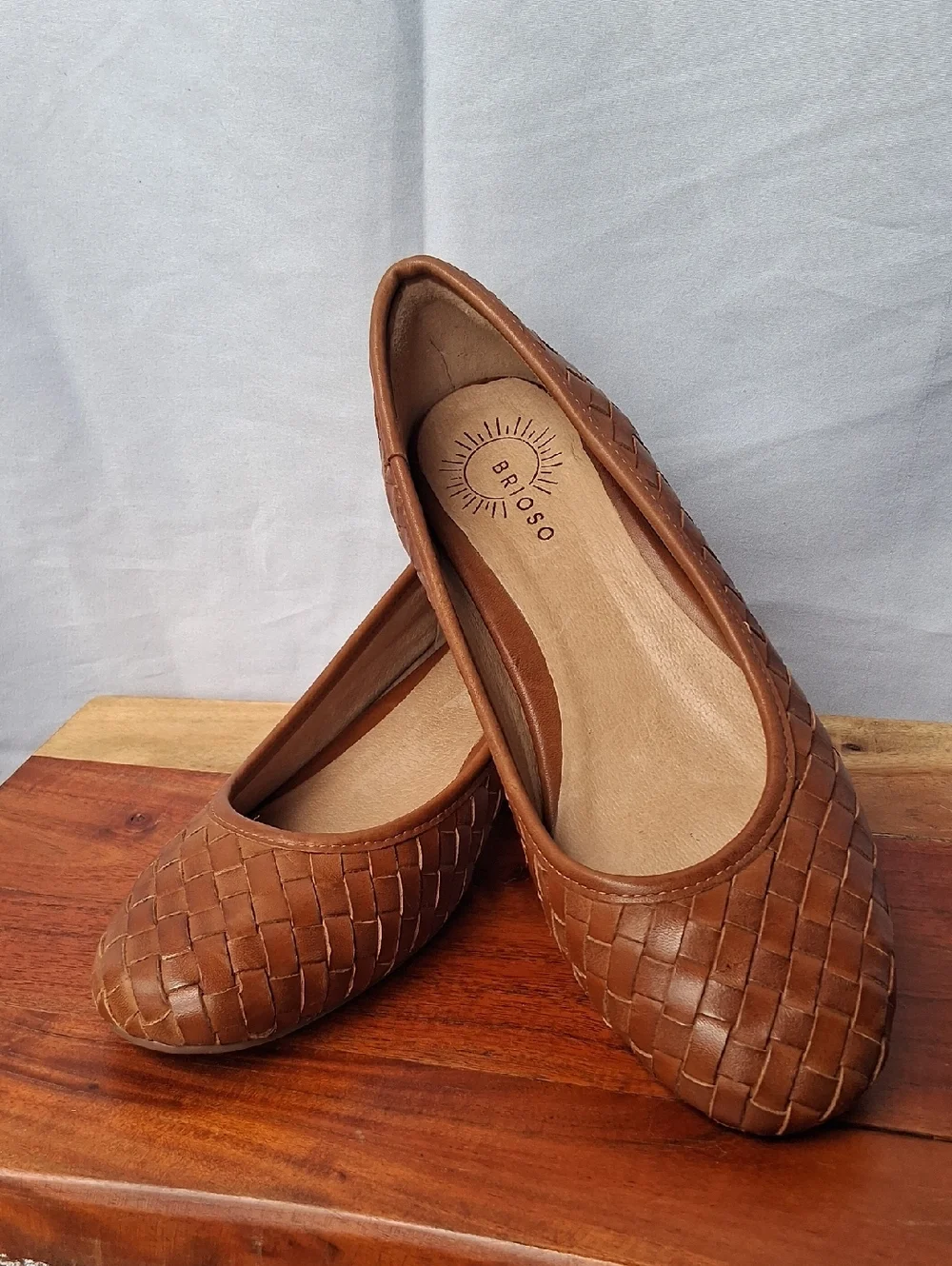 Brioso Mera  Woven  Leather Heels 8 brown